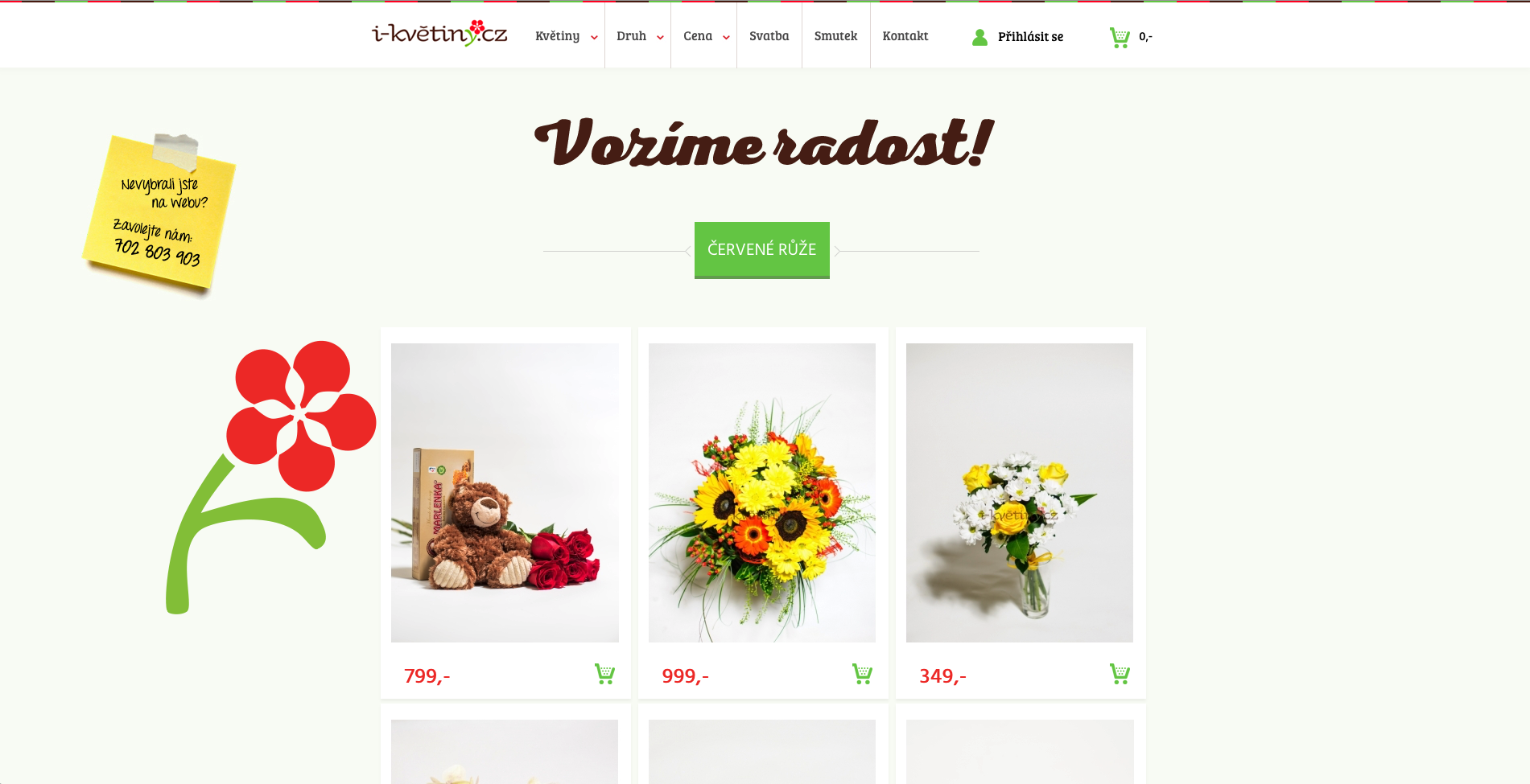 Online objednávka květin