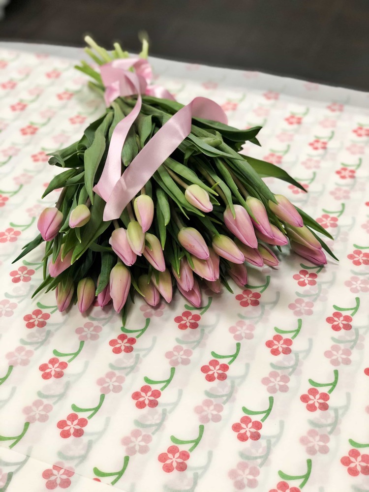 30 čerstvých RŮŽOVÝCH tulipánů